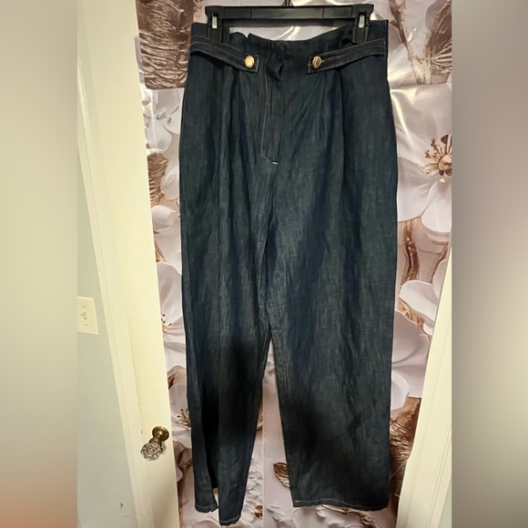 New year sale Zara WIDE LEG DENIM EFFECT LINE BLEND PANTS Size M
🚨FIRM PRICE - Picture 7 of 14
